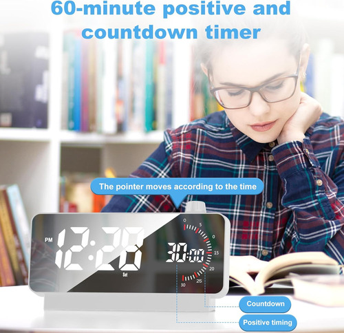 Reloj Digital De Escritorio Con Temporizador Y Alarma A Pila