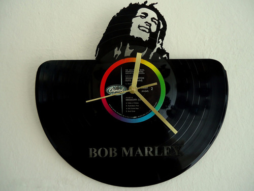 Reloj Vinilo Diseño Original Bob Marley