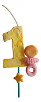 Comprar Adorno De Torta Topper Porcelana Fría Número 1 Bebé Un Año