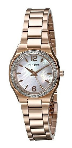 Bulova 98r205 diamond De La Mujer Galería Analog Display Ros