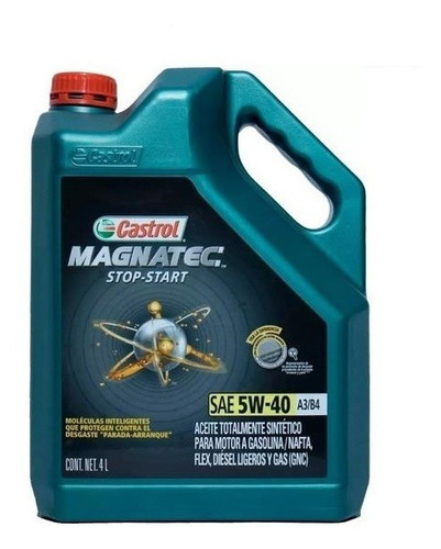 Aceite Sintetico Magnatec Stop-start 5w-40 A3/b4 4l Castrol