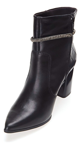 Bota Casual Feminina Cano Curto Com Strass Ramarim
