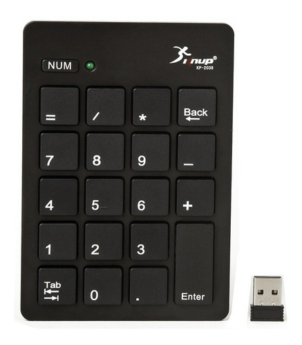 Teclado Numérico Usb Sem Fio 20 Teclas Até 10 Metros