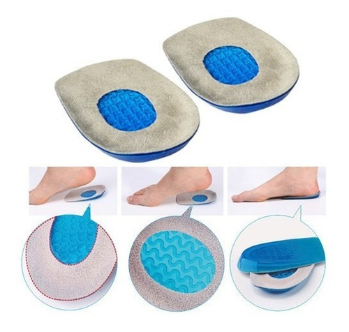 Imagen 2 de 2 de Par Almohadillas Talonera Espolón Calcaneo Fascitis Plantar