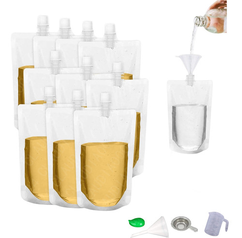 100 Bolsas De Plástico Para Bebidas Y Jugos 500ml