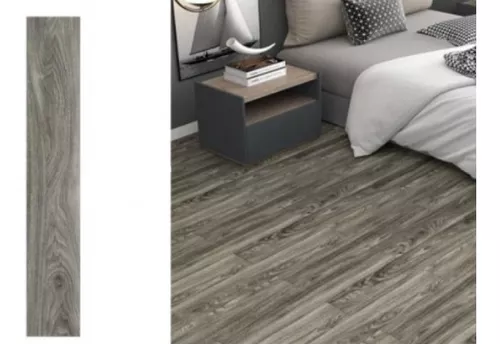 Set Piso Vinilico Adhesivo Simil Madera 5 m2 Decoracion - Variante Color  Gris — Atrix