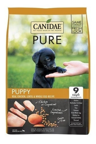Alimento Natural Canidae Pure  Pollo  Lenteja Puppy 10.8 Kg