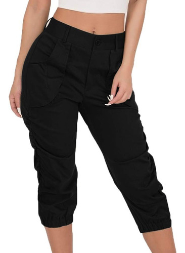 Pantalon Capri Trabajo Estilo Cargo Casual Talla