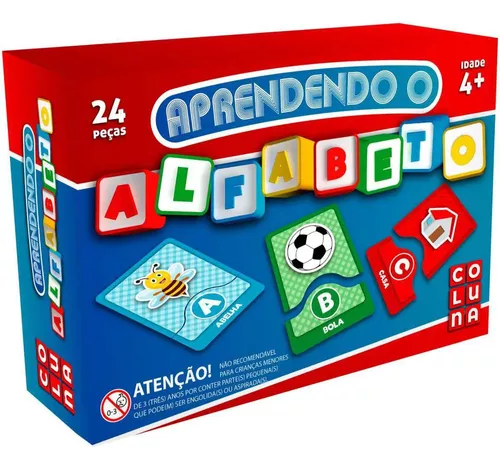 Jogo Aprendendo o Alfabeto Educativo Infantil Letras Com Fig