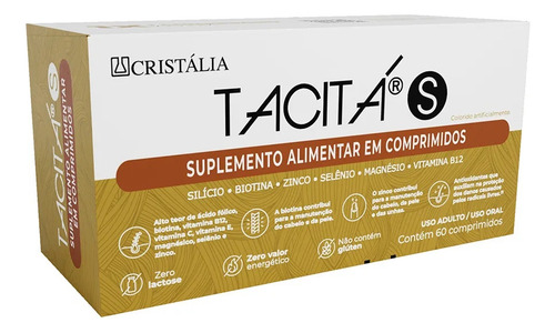 Tacita S Cabelos E Unhas Com Silicio 60 Comprimidos