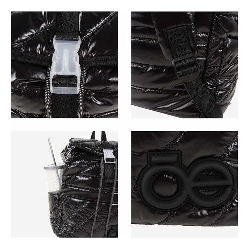 Mochila Cloe Tipo Backpack Porta Laptop Asail 15 PLG Color Negro Diseño De La Tela Tela Acolchada