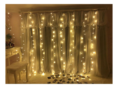 Cortina De Voil Com Luzes Para Eventos Decoração
