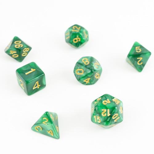 Set De 7 Dados Para Rol - Basilisk Blood - Wiz Dice