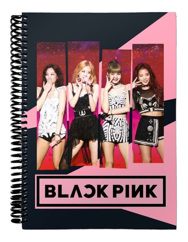 Cuaderno Black Pink Tapa Dura Rayado A5