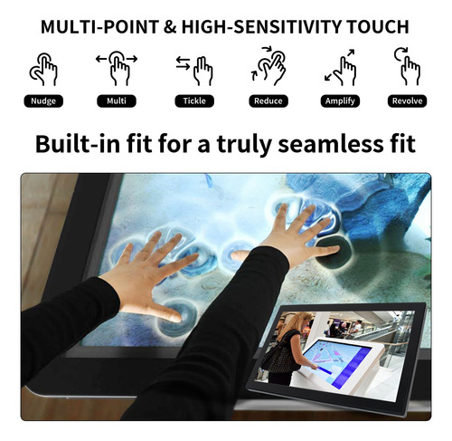 Monitor Lcd Táctil Capacitivo De 23,8 Pulgadas Resistente Ip