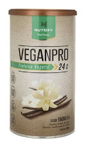 Vegan Pro 550g Nutrify - Proteína 100% Vegetal Arroz/ervilha Sabor Baunilha