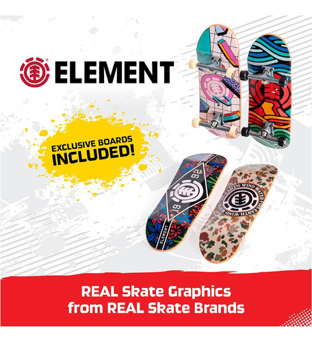Tech Deck Set 4 Element Armables Patinetas Dedo Original