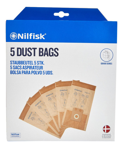 Nilfisk 82222900 - Bolsas De Papel, Color Blanco