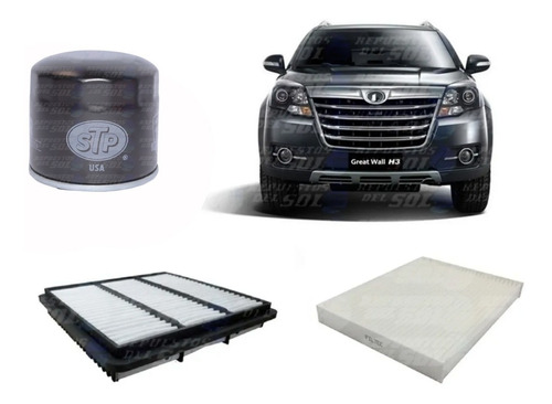 Kit Filtros Great Wall Haval 3 2.0 11 - 18 Aceite Aire Polen