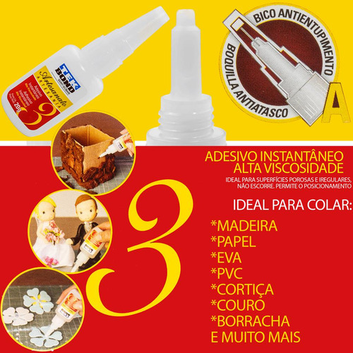 Cola Instantânea Artesanato Alta Nº 3 Tek Bond 20g Cor Incolor