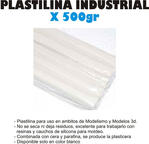 Plastilina Industrial Moldes Y Modelismo X500gr Plasticera