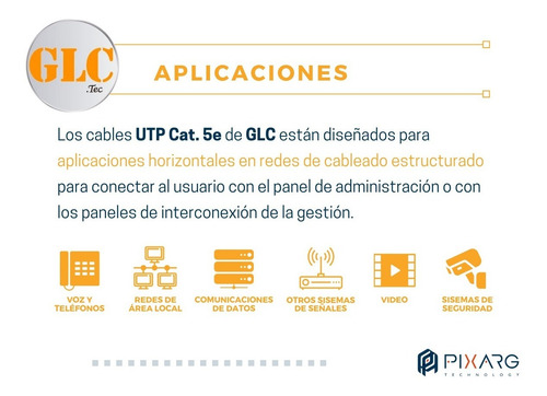 Imagen 5 de 10 de Cable Utp Exterior Cat 5e Glc *max 100% Cobre Bobina 305 Mts