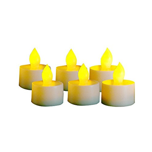 Juego De 6 Velas Led Sin Llama Tealight Interiores / Ex...