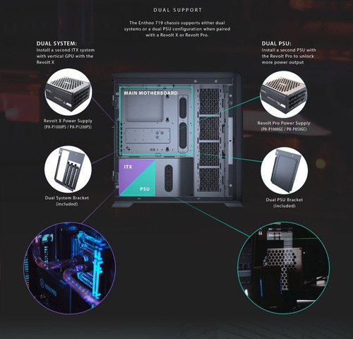 Imagen 5 de 9 de Gabinete Phanteks Enthoo 719 Full Tower D-rgb Premium !