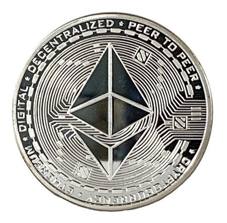 Ethereum Criptomoneda Oro Plata Ether Eth Moneda Fantasia