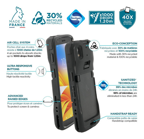 Funda Protectora Mobilis Para Zebra Tc22/tc27 Uso Rudo