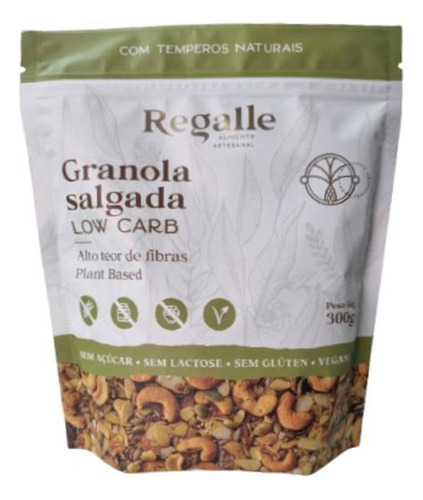 Kit 3x: Granola Salgada Low Carb Regalle 300g