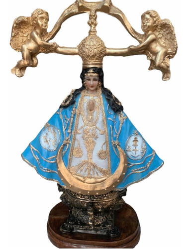 Virgen De San Juan De Los Lagos Resina Fina 30 Cm (hermosa)