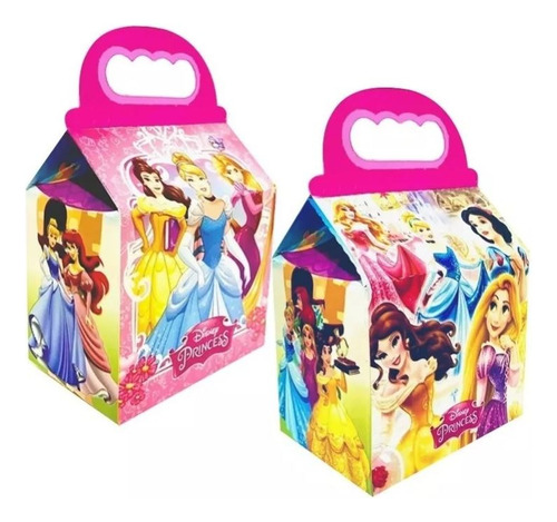 Princesas Disney Cajas Dulceras 40 Pz Party Box Bolos Fiesta