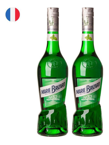 Kit 2 Licores Marie Brizard Menthe Verte França 700ml