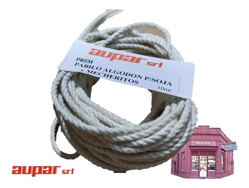 Imagen 1 de 6 de Pabilo 100% Algodón Eco P/cera De Soja Extra Grueso X 10mts