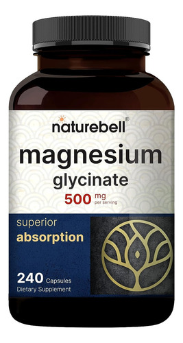 Magnesio Glicinato Quelado 500mg 240 Capsulas Max Absorción 