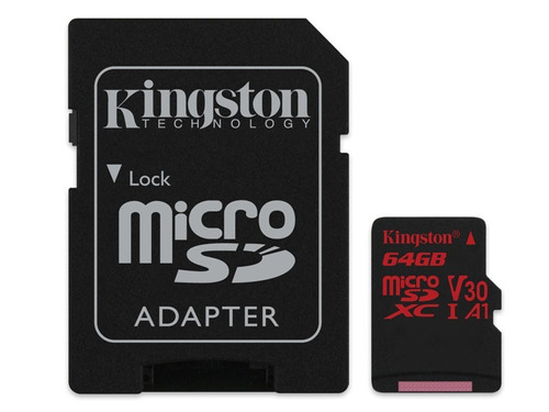 Cartão Kingston Micro Sd 64gb 100r/80w Uhs-i U3 V30 Canvas 