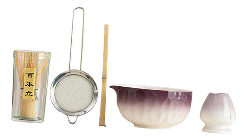 5x Matcha Set Matcha Bowl Con, Herramientas De Púrpura