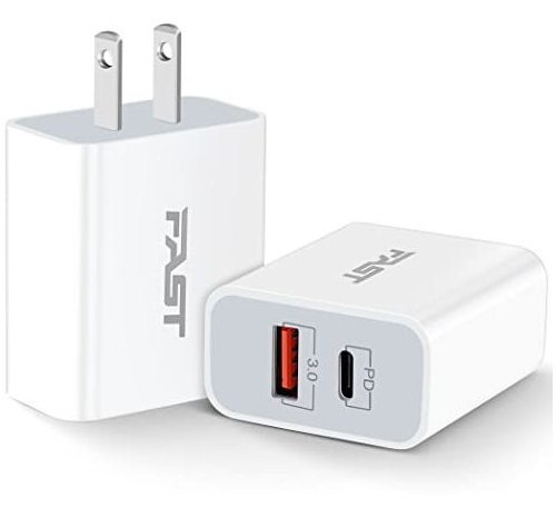 Cargador Usb C Rápido Power-7, 2-pack 20w Pd + 4clpa