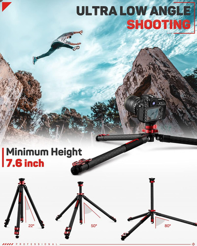 Tripode Footage Tc6 Para Canon Nikon Fibra De Carbono