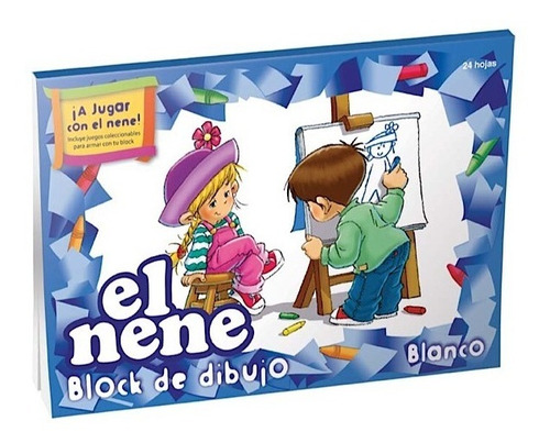 Block De Dibujo El Nene Nro 6 Blanco X 24 Hojas