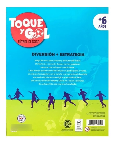 Juego Mesa Fútbol Toque Y Gol Estrategia Ética Deportiva +6
