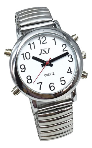 Vsone Reloj Parlante Inglés Con Alarma, Esfera Blanca,