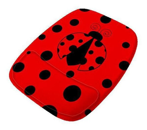 Mouse Pad Ergonomico Joaninha Vermelha Paper Cor Vermelho