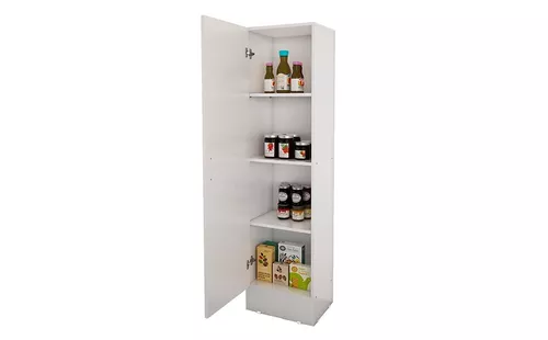 Despensero organizador mueble de cocina Mosconi 1 puerta blanco frente  carvalho mezzo (10206)