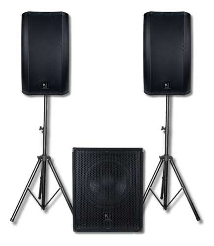 Caixas De Som Amplificada K-audio Sw415a + 2 Tp12a