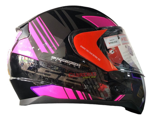 Casco Ls2 Integral Ff353 Frame Black Fuxia Talle L