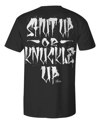 Playera Heathen Knuckle Up (negro, Mediano)