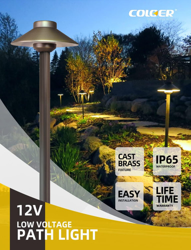 Luces De Camino De Latón Ip65 Impermeables Con Bombilla Led