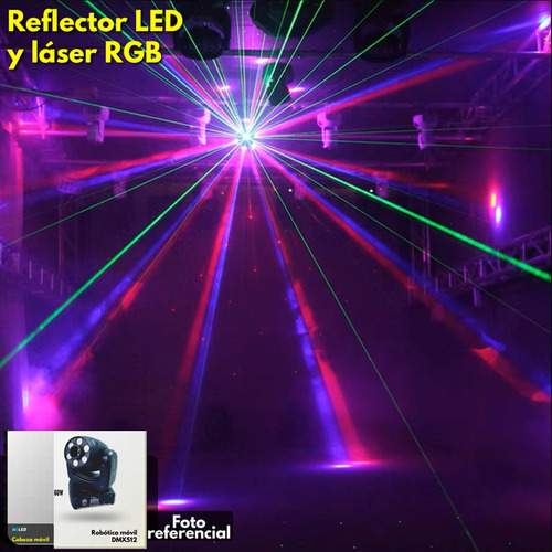 Luz Robotica Y Laser 6x10w Rgbw Dmx512